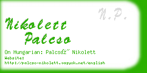 nikolett palcso business card